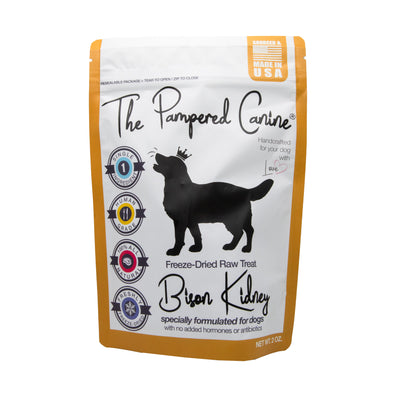 Freeze - Dried Raw Bison Kidney Treat - The Pampered Canine